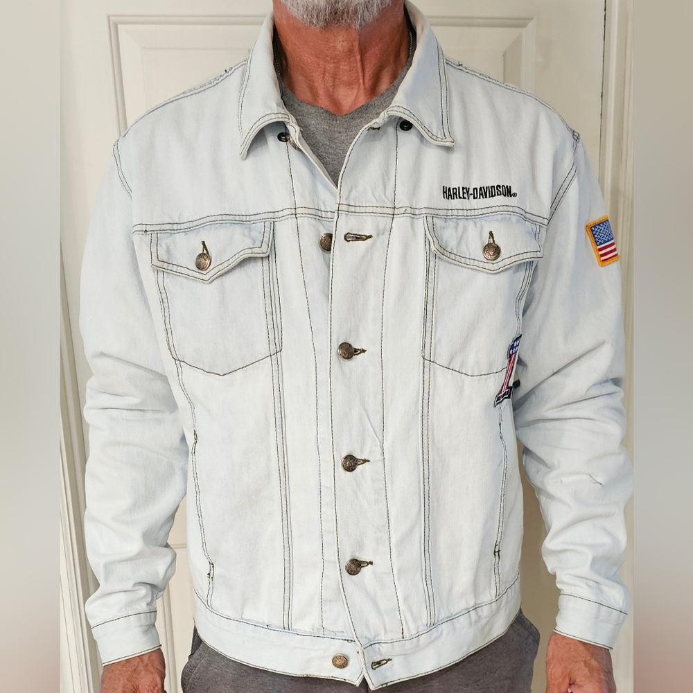 Harley-Davidson Light Blue Denim Jacket for Men